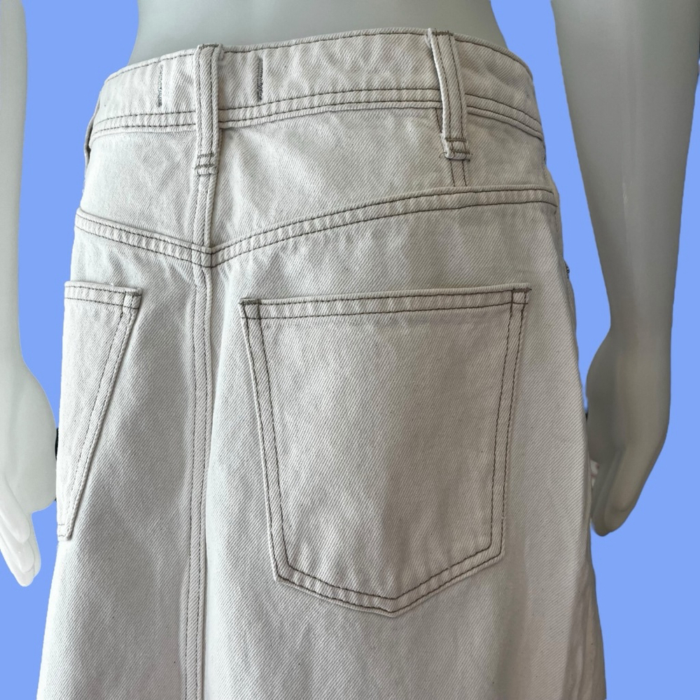 Free People We The Free Mambo White Wash Denim Midi Skirt, 28 - Picture 12 of 16